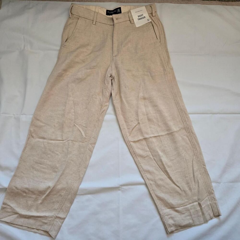 Abercrombie-fitch Women's Cream and Tan Trousers